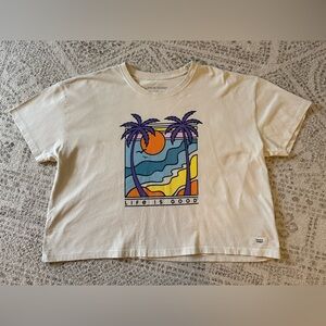“Life Is Good” Crop Top Sz XXL